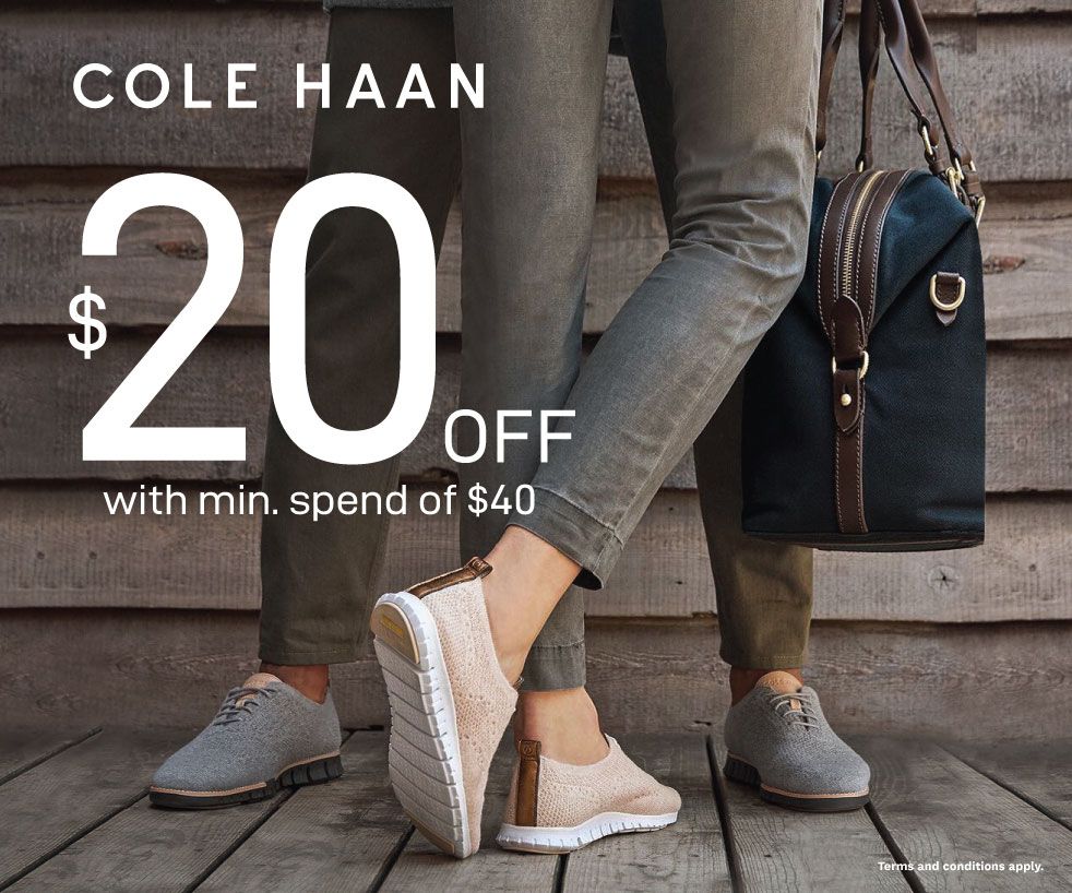 [Shop-Tacular Checkouts] $20 off with min. spend of $40 by Cole Haan ...